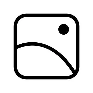 Minimal Image Gallery Icon in Bold Line Style Isolated Vector Illustration 库存插图