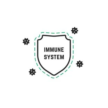 Minimal immune system logo Stock Illustration