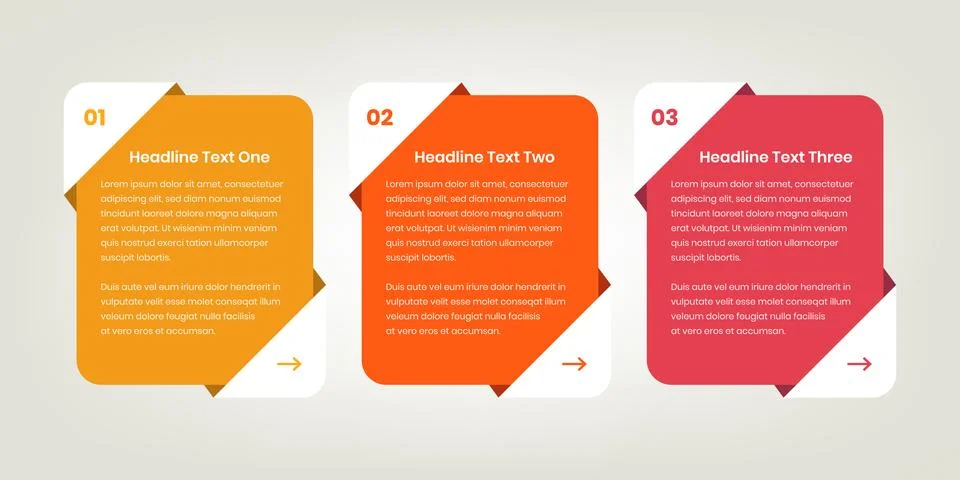 Minimal infographic data presentation template with long text Illustrazione stock