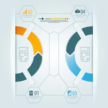 Minimal infographics 3d shadow design. Stock Illustration