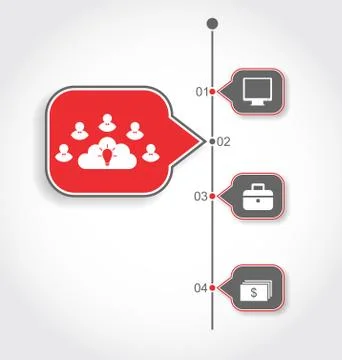 Minimal infographics design, can be used for success business Illustrazione stock