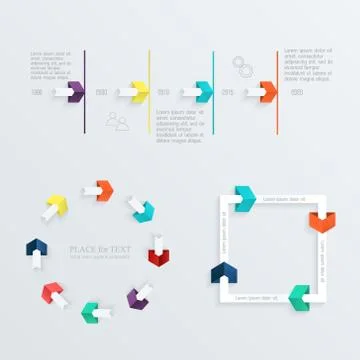 Minimal infographics design set Stock-Illustration