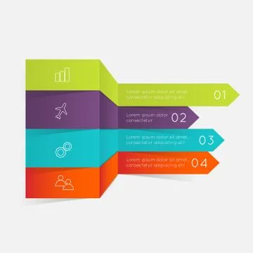 Minimal infographics design. Vector can be used for workflow layout, diagram, Illustrazione stock