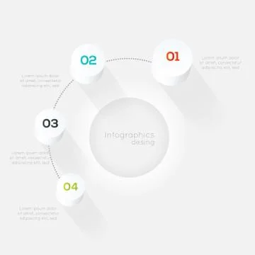 Minimal infographics design. Vector can be used for workflow layout, diagram, Illustrazione stock
