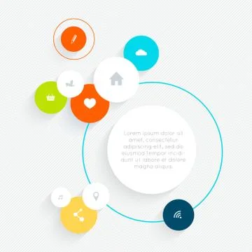 Minimal infographics design. Vector can be used for workflow layout, diagram, 스톡 일러스트