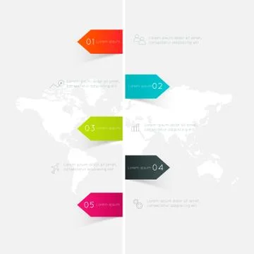 Minimal infographics design. Vector can be used for workflow layout, diagram, Illustrazione stock