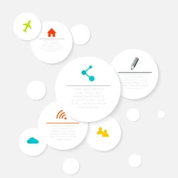Minimal infographics design. Vector can be used for workflow layout, diagram, Illustrazione stock