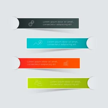Minimal infographics design. Vector can be used for workflow layout, diagram, Stock Illustration