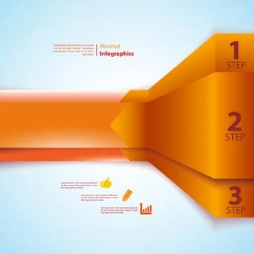 Minimal infographics design. Vector Ilustração Stock