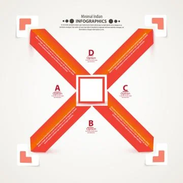 Minimal infographics. Vector Stock Illustration