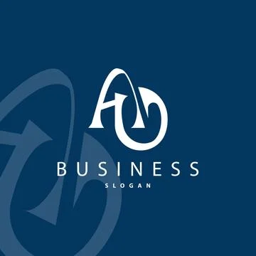 Minimal Initial AD Letter Logo, Modern And Luxury Icon Vector Template Elemen Stock Illustration