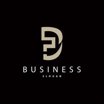 Minimal Initial D Letter Logo, Modern And Luxury Geometric Design, Icon Vec.. Illustrazione stock