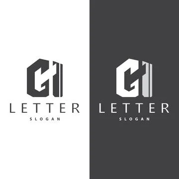Minimal Initial GH Letter Logo, Modern And Luxury Icon Vector Template Elemen Stock Illustration