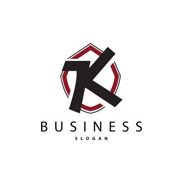 Minimal Initial K Letter Logo, Modern And Luxury Geometric Design, Icon Vec.. Illustrazione stock