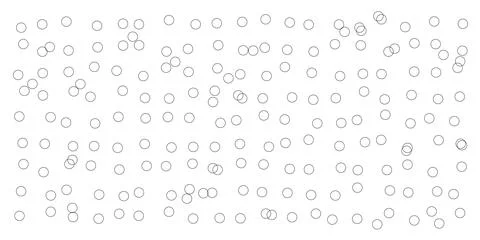 Minimal Interlaced Rings Pattern on White Illustrazione stock