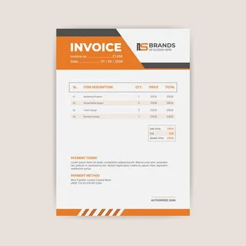 Minimal invoice template イラスト素材