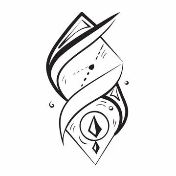 Minimal Islamic Pattern Inspired Abstract Branding Mark Stock Illustration