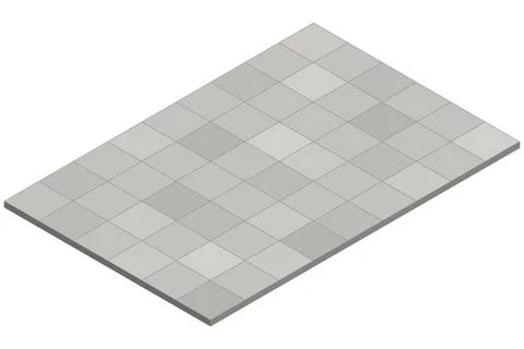 Minimal isometric gray pavement tile surface isolated on a plain background Stock Illustration