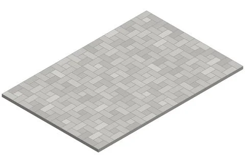 Minimal isometric gray pavement tile surface isolated on a plain background Stock Illustration