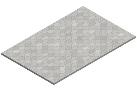 Minimal isometric gray pavement tile surface isolated on a plain background Stock Illustration