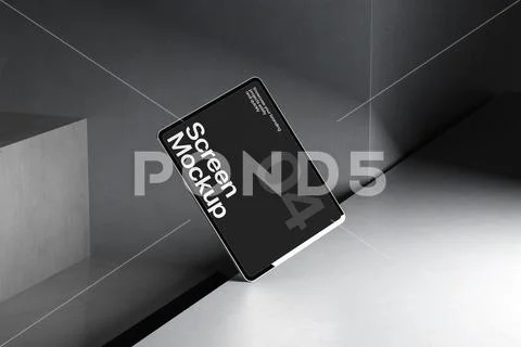 Minimal Isometric Tablet Mockup PSD Template