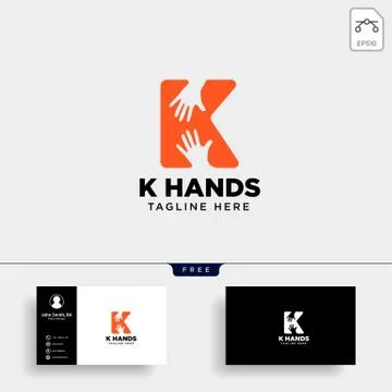 Minimal K letter, initial hand logo template vector illustration icon element Stock Illustration