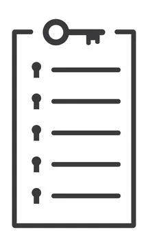 Minimal key takeaway checklist. Stock Illustration