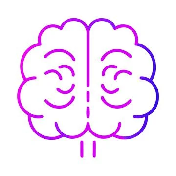 Minimal knowledge icon abstract brain inspired sh Stock Illustration