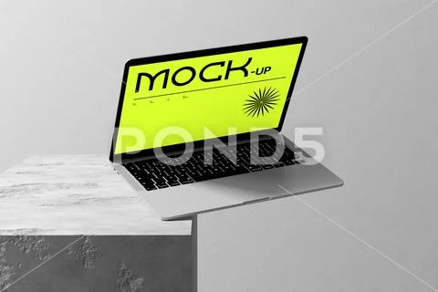 Minimal Laptop Mockup Scene Modello PSD