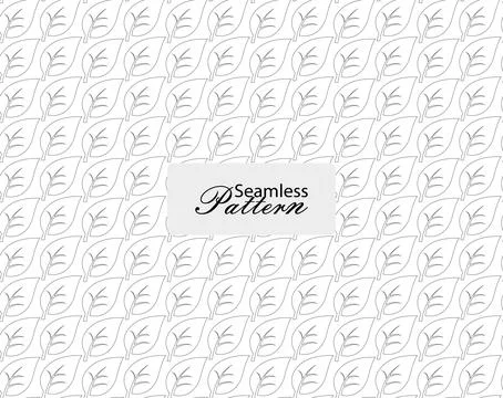 Minimal Leaf Seamless Pattern Background for Eco Friendly Design, Fabric, W.. Stock Illustration