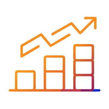 Minimal Learning and Growth Icon with Rising Blocks Stock Illustration