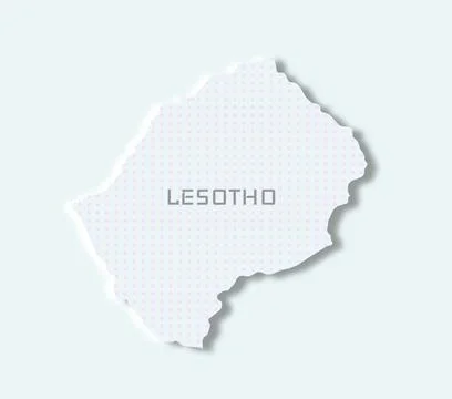 Minimal Lesotho map Stock Illustration