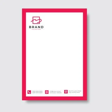 Minimal Letterhead Stock Illustration