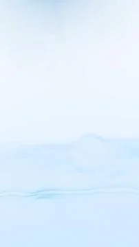 Minimal light blue wave particles on bright background with airy flowing te.. Stock Illustration