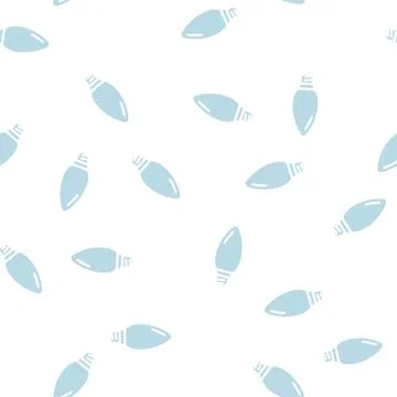 Minimal light bulb glyph vector seamless pattern Stock Illustration