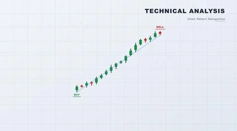 Minimal Light Chart with Steady Upward Price Trend Stock-Illustration