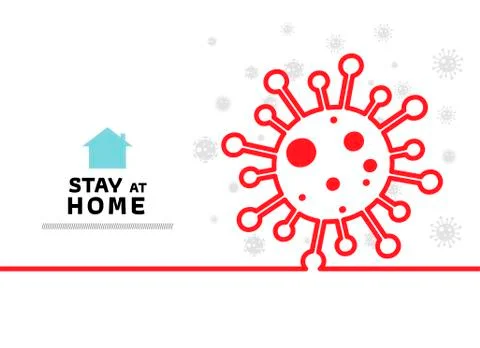 Minimal line Coronavirus Stock Illustration