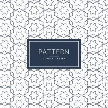 Minimal line flower pattern background design Stock Illustration