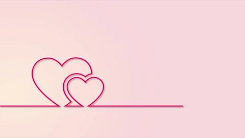 Minimal line heart animated background 動画素材 276275950