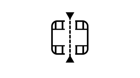 Minimal line icon with a vertical resize dashed line animation Vidéo 335587562