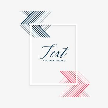 Minimal lines frame background with text space Stock Illustration