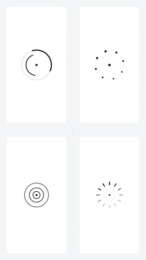 Minimal loader animation, circle, loading progress bar, spinner, round Stock Footage 346738603