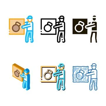 Minimal loader icon vector outline Stock Illustration