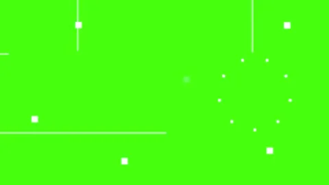 Minimal loading animation with symmetric white lines and squares on green screen Stock Footage 315070801
