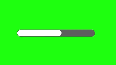 Minimal loading bar animation on green screen for chroma key use Stock Footage 314150286