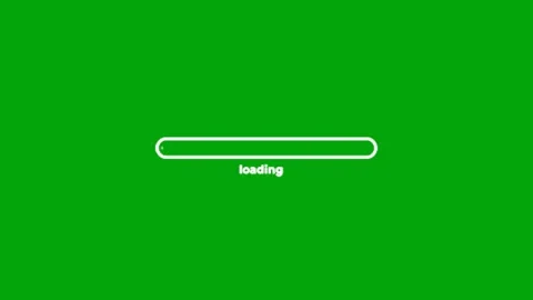 Minimal Loading Bar Animation Green Screen Stock Footage 340514066