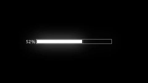 Minimal loading bar showing percentage progress animation, Simple waiting p.. Stock Footage 337873022