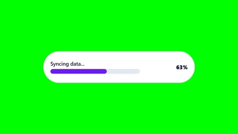 Minimal Loading Progress Bar Green Screen Element Stock Footage 345710238