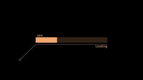 Minimal loading progress bar percentage complete animation, Modern simple w.. Stock Footage 340387946