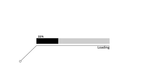Minimal loading progress bar percentage complete animation, Modern simple w.. Stock Footage 340387961